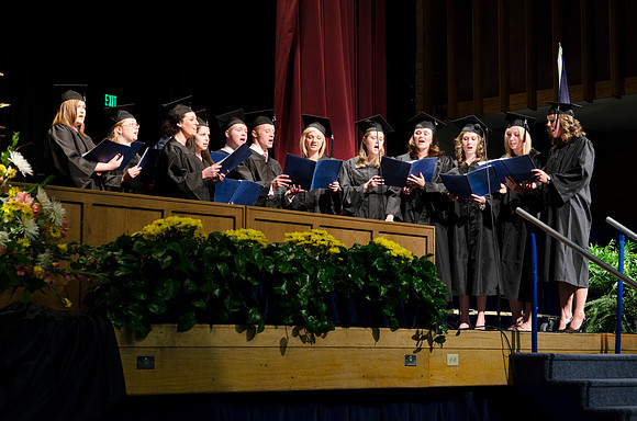 Musical number at the College of Business and Communications Convocation.