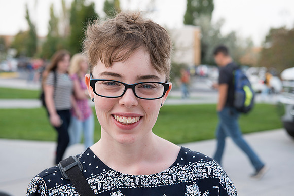 Students at BYU-Idaho; the first day of school Sept 14, 2105.