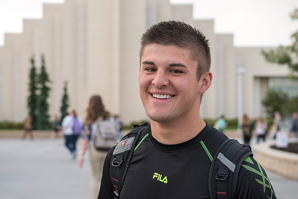 Students at BYU-Idaho; the first day of school Sept 14, 2105.
