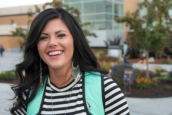 Students at BYU-Idaho; the first day of school Sept 14, 2105.