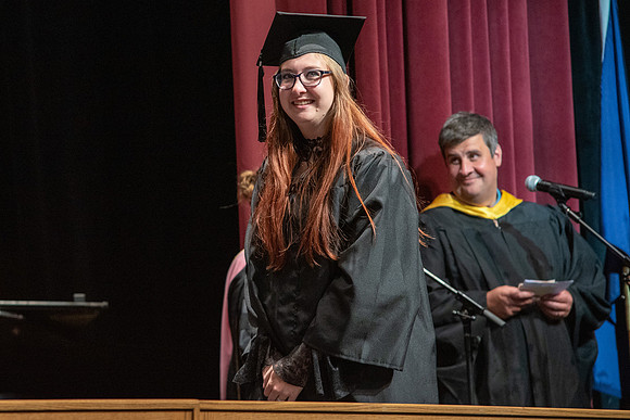 Graduates during convocation for the College of Performing and Visual Arts.