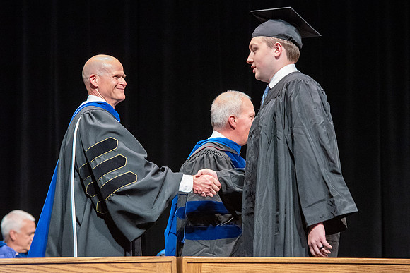 Graduates during convocation of the College of Physical Sciences and Engineering.