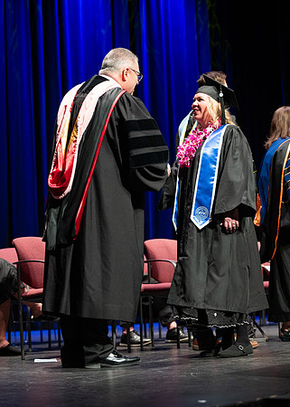 Graduates during convocation for the College of Academic Success & Interdisciplinary Studies. Speakers: Kevin Brower, Jenna Kate Wilson, Tyler Christensen