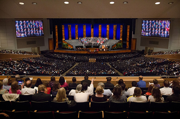 The Graduation choir made up of students and graduates sing at Brigham Young University-Idaho's winter commencement