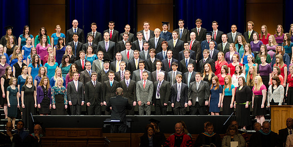 Commencement Ceremony held in the BYU-Idaho Center, Winter 2013