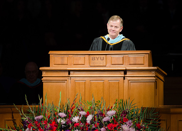Commencement Ceremony held in the BYU-Idaho Center, Winter 2013