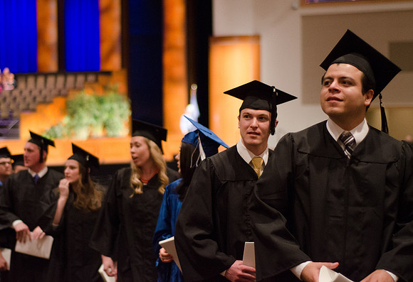 Commencement Ceremony held in the BYU-Idaho Center, Winter 2013
