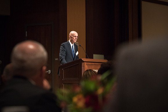 President Eyring speaks at the President's Club Banquet.