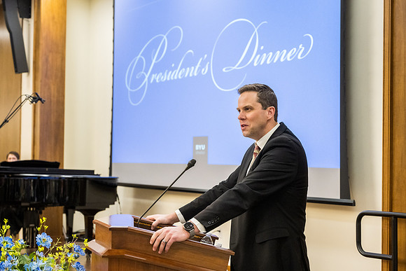 BYU-Idaho President's Dinner at the Salt Lake City Church Office building.