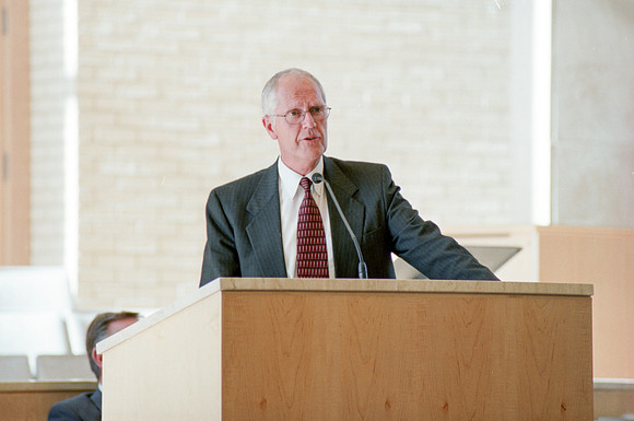 Faculty and employee meeting when the announcement was made that Ricks college would become the 4 year university Brigham Young University - Idaho.