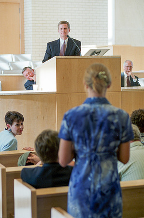 Faculty and employee meeting when the announcement was made that Ricks college would become the 4 year university Brigham Young University - Idaho.