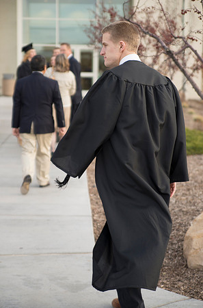 Graduates and their families on campus in between ceremonies, Winter 2013