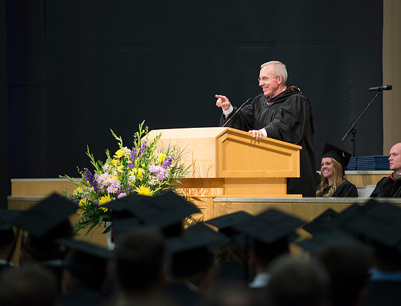 Convocation Ceremonies of the College of Physical Sciences and Engineering took place the Taylor Building, Winter 2013. Kelly Burgener, Associate Academic Vice President - Instruction.