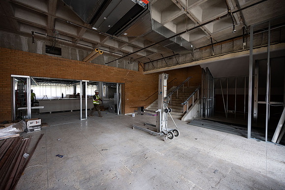 Construction progress for the David O McKay Library