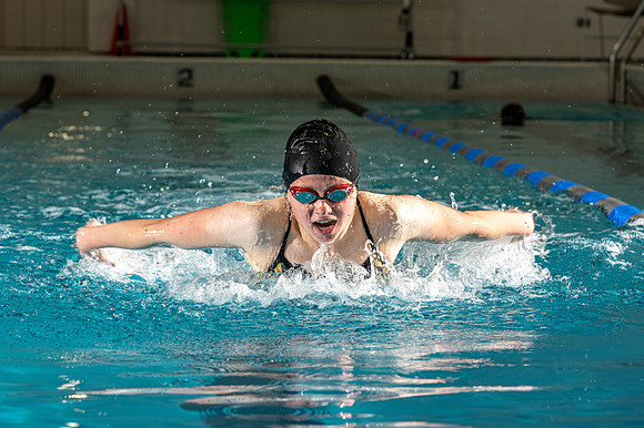 Swimming Pool fitness banner photoshoot.