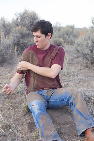 Production stills for the Wagon Box Prophecy video.