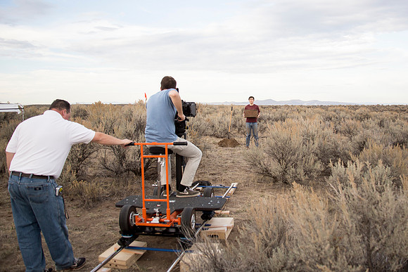 Production stills for the Wagon Box Prophecy video.