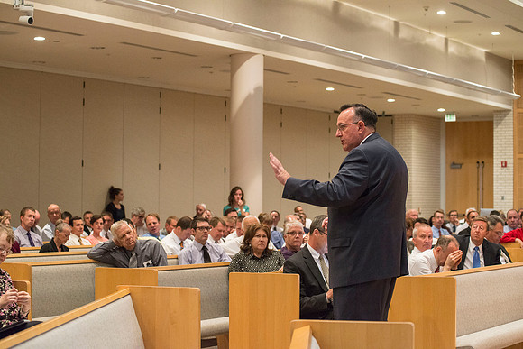 Faculty meeting to kick off the start of Fall semester.