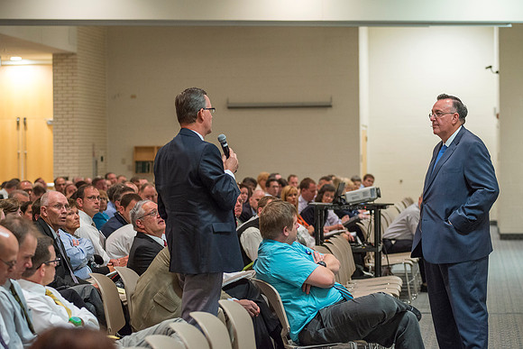 Faculty meeting to kick off the start of Fall semester.