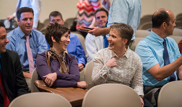 Faculty meeting to kick off the start of Fall semester.