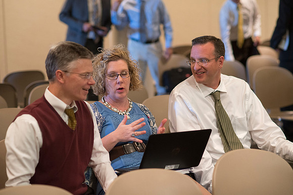 Faculty meeting to kick off the start of Fall semester.