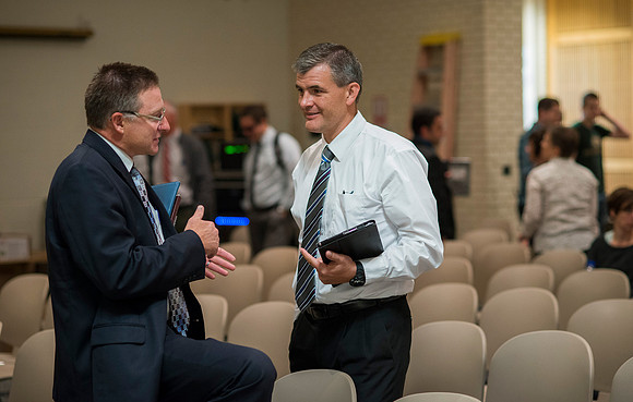 Faculty meeting to kick off the start of Fall semester.