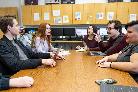 Students help run KBYI and KBYR radio. - Mar 2023