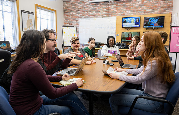 Students help run KBYI and KBYR radio. - Mar 2023
