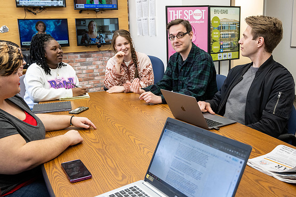 Students help run KBYI and KBYR radio. - Mar 2023