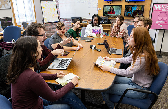 Students help run KBYI and KBYR radio. - Mar 2023