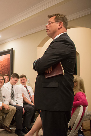 Every Monday night, the Gilbert Family hosts Family Home Evening to the Student Wards at BYU-Idaho. This night was the YSA 63rd Ward.