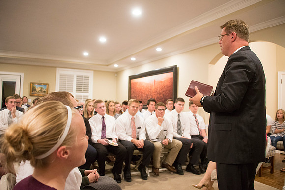 Every Monday night, the Gilbert Family hosts Family Home Evening to the Student Wards at BYU-Idaho. This night was the YSA 63rd Ward.