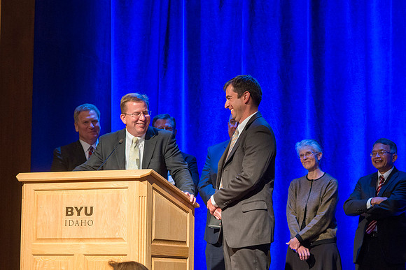 Outstanding employees were recognized and given awards for their service.