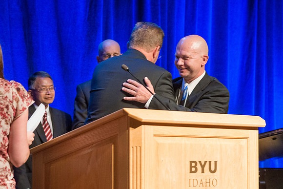 Outstanding employees were recognized and given awards for their service.
