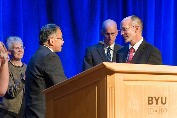 Outstanding employees were recognized and given awards for their service.