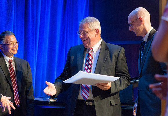 Outstanding employees were recognized and given awards for their service.