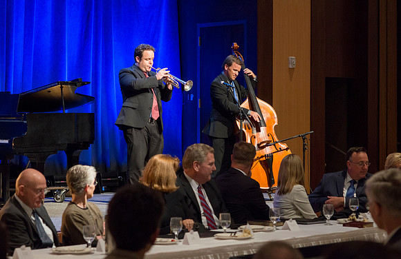 Musical number at the employee banquet.