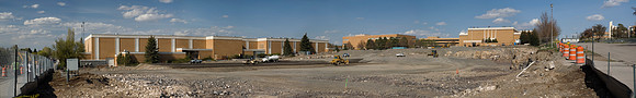 Construction on the Auditorium, later named the BYU-Idaho Center.
