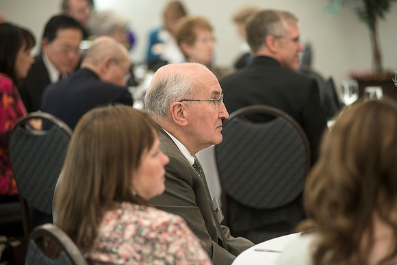 Snow Society honors Wilson Brown for his contribution to the Arts with the Eliza R. Snow Award.