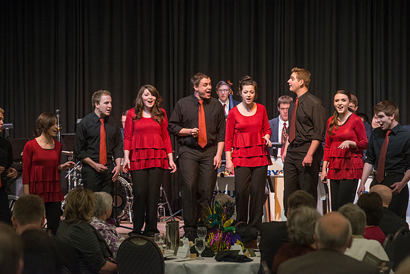 Vocal Union provides entertainment at the Snow Society Banquet. Snow Society honors Wilson Brown for his contribution to the Arts with the Eliza R. Snow Award.