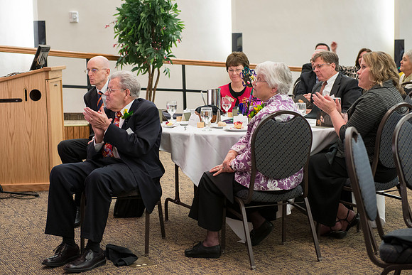 Snow Society honors Wilson Brown for his contribution to the Arts with the Eliza R. Snow Award.