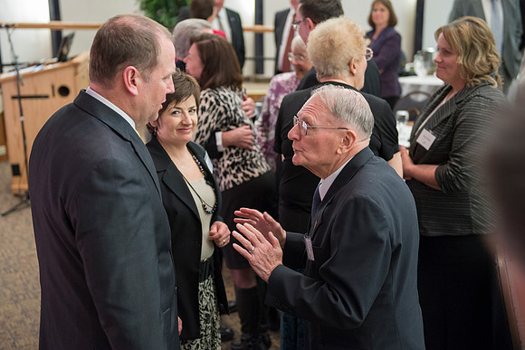 Snow Society honors Wilson Brown for his contribution to the Arts with the Eliza R. Snow Award.