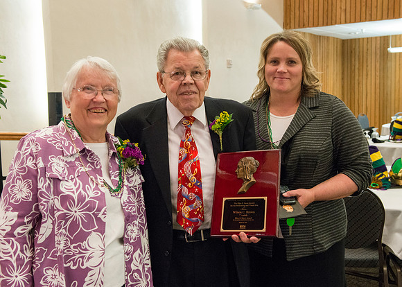 Snow Society honors Wilson Brown for his contribution to the Arts with the Eliza R. Snow Award.