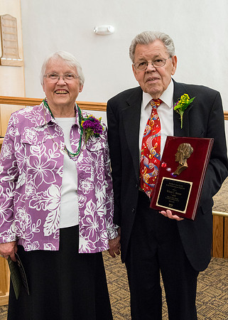 Snow Society honors Wilson Brown for his contribution to the Arts with the Eliza R. Snow Award.
