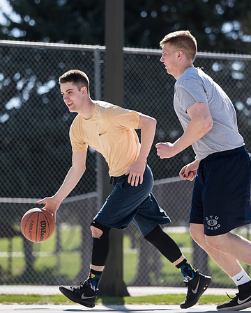 BYU-Idaho Admissions Viewbook. Jacob Kaiser playing basketball. Spring Semester