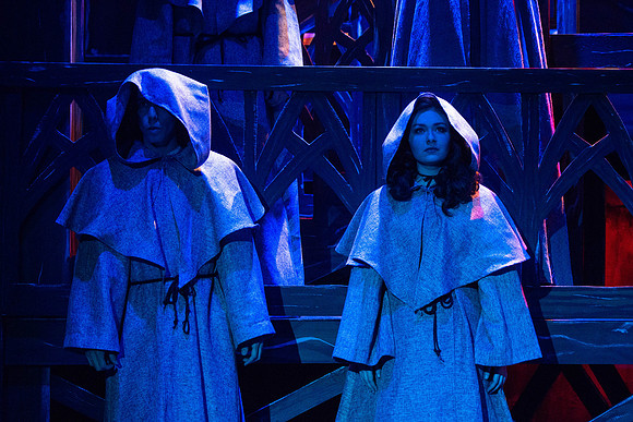 Theatre production performs Hunchback of Notre Dame in the Black Box theater.