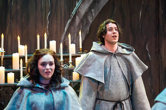 Theatre production performs Hunchback of Notre Dame in the Black Box theater.