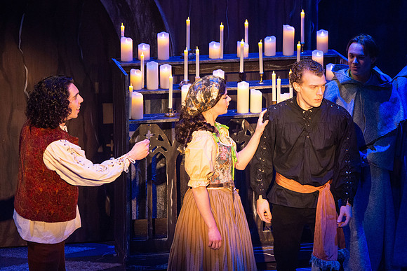 Theatre production performs Hunchback of Notre Dame in the Black Box theater.