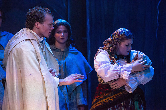 Theatre production performs Hunchback of Notre Dame in the Black Box theater.