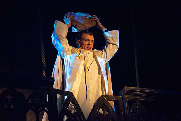 Theatre production performs Hunchback of Notre Dame in the Black Box theater.